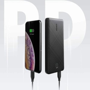 پاوربانک انکر مدل A1244H11 SUPER SLIM ظرفیت ظرفیت ۱۰۰۰۰ میلی آمپر ساعت